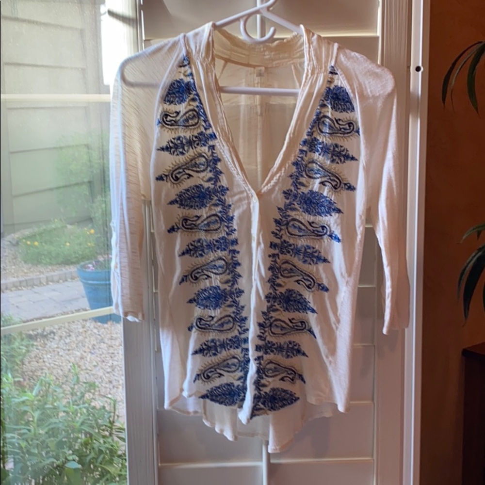 Tiny By Anthropologie(size small) Off-White Blouse